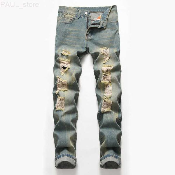 men's jeans 2021 men casual hole slim straight pleated biker pants male denim mens plus size 42 l230724, Blue
men's jeans 2021 men casual hole slim straight pleated biker pants male denim mens plus size 42 l230724, Blue