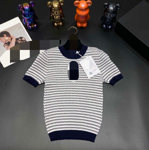 725 2023 autumn runway summer pullover brand same style sweater short sleeve crew neck fashion clothes womens qian68, White;black
725 2023 autumn runway summer pullover brand same style sweater short sleeve crew neck fashion clothes womens qian68, White;black