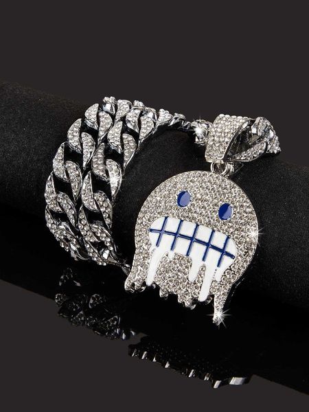 men's accessories glamorous zinc alloy rhinestone ghost charm necklace for men for daily decoration alloy for jewelry gift, Silver
men's accessories glamorous zinc alloy rhinestone ghost charm necklace for men for daily decoration alloy for jewelry gift, Silver