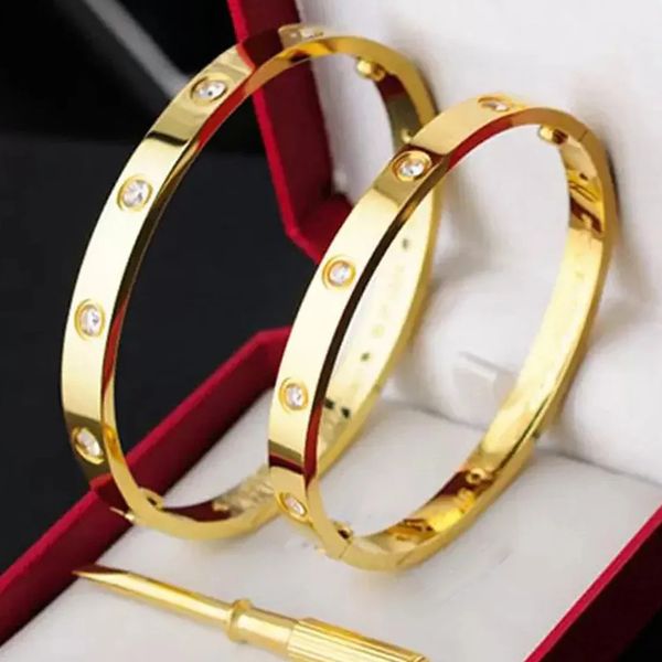 women lovers bracelet silver gold bangles men luxury designer jewelry titanium steel couple simple fashion bolt driver nail screw diamond cu, Golden;silver
women lovers bracelet silver gold bangles men luxury designer jewelry titanium steel couple simple fashion bolt driver nail screw diamond cu, Golden;silver