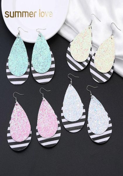 colorful classic glitter waterdrop pu leather earring for women personalized double layer design jewelry statement dangle earrings4639407, Silver
colorful classic glitter waterdrop pu leather earring for women personalized double layer design jewelry statement dangle earrings4639407, Silver