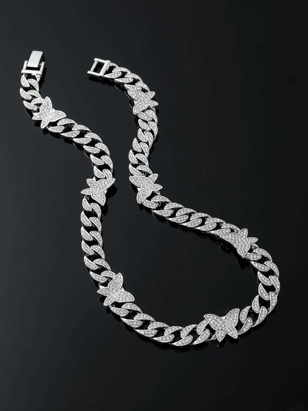 men's accessories fashionable and popular for women men rhinestone butterfly decor necklace chain alloy for party and for a stylish loo, Silver
men's accessories fashionable and popular for women men rhinestone butterfly decor necklace chain alloy for party and for a stylish loo, Silver