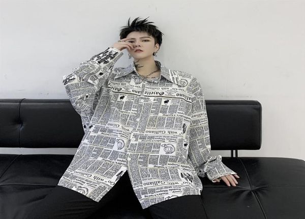 male streetwear hip hop vintage fashion shirt men newspaper print casual loose long sleeve shirt5503529, White;black
male streetwear hip hop vintage fashion shirt men newspaper print casual loose long sleeve shirt5503529, White;black