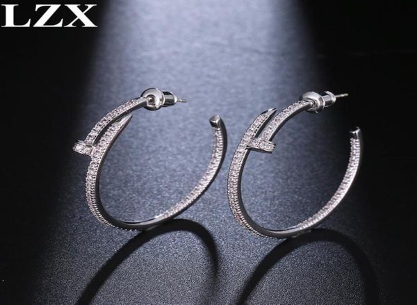 lzx new trendy big round loop earring white gold color luxury cubic zirconia paved hoop earrings for women fashion jewelry3988328, Golden;silver
lzx new trendy big round loop earring white gold color luxury cubic zirconia paved hoop earrings for women fashion jewelry3988328, Golden;silver