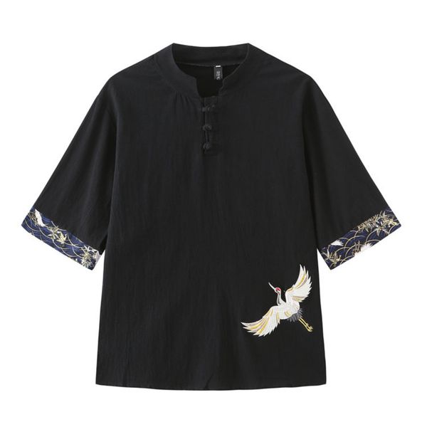 men's casual shirts fegkzli 2023 cotton linen chinese style blouses m5xl plus size for men half sleeve frog button spring summer street, White;black
men's casual shirts fegkzli 2023 cotton linen chinese style blouses m5xl plus size for men half sleeve frog button spring summer street, White;black