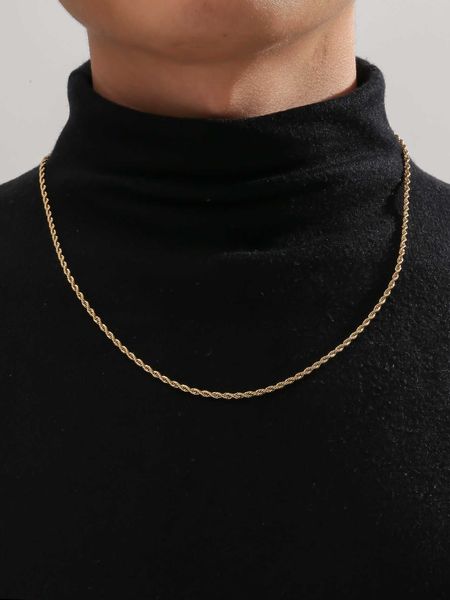 men's accessories men minimalist chain necklace stainless steel gold yellow, Silver
men's accessories men minimalist chain necklace stainless steel gold yellow, Silver