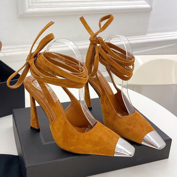 suede metal toe cap formal pumps shoes women's stiletto shoes 105mm ankle wraparound lace up slingbacks luxury designer banquet dress s, Black
suede metal toe cap formal pumps shoes women's stiletto shoes 105mm ankle wraparound lace up slingbacks luxury designer banquet dress s, Black