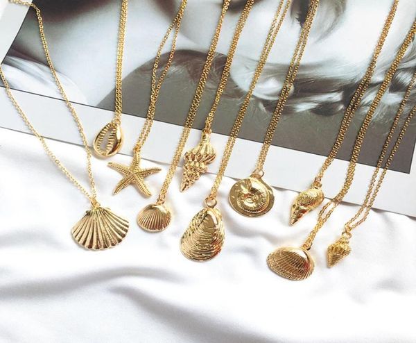 10 design fashion shell starfish pendant necklaces for women girls gifts vintage gold color choker bohemian necklace jewelry 20196241414, Silver
10 design fashion shell starfish pendant necklaces for women girls gifts vintage gold color choker bohemian necklace jewelry 20196241414, Silver