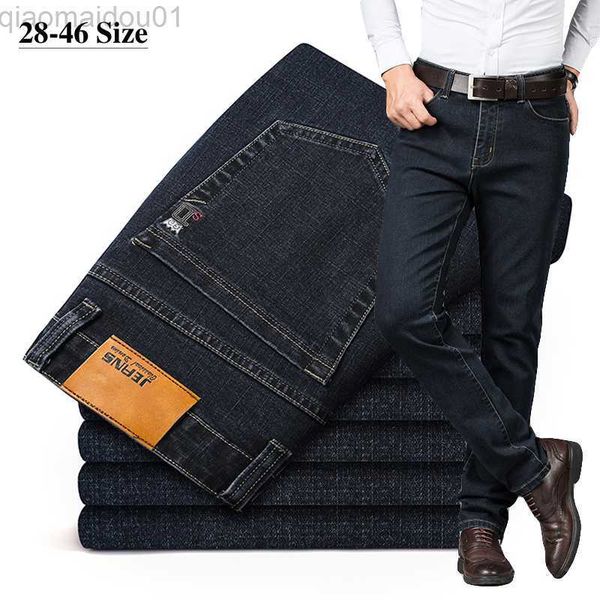 men's jeans plus size 42 44 46 men's fashion casual jeans classic business straight elasticity denim pants spring autumn trousers, Blue
men's jeans plus size 42 44 46 men's fashion casual jeans classic business straight elasticity denim pants spring autumn trousers, Blue