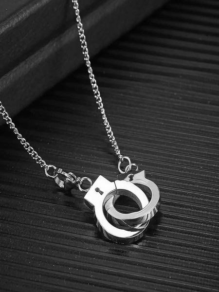 men's accessories fashionable and popular men handcuffs pendant necklace stainless steel punk hip pop style for jewelry gift and for a, Silver
men's accessories fashionable and popular men handcuffs pendant necklace stainless steel punk hip pop style for jewelry gift and for a, Silver