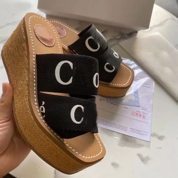 women platform espadrille sandal woody wedge sliddes designer slippers black white printing canvas sandals slip-on high heels bottom shoes q
women platform espadrille sandal woody wedge sliddes designer slippers black white printing canvas sandals slip-on high heels bottom shoes q