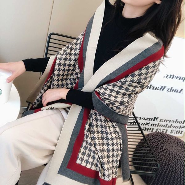 scarves wraps autumn winter thousand bird lattice imitation cashmere scarf women's korean version versatile warm thickened shawl long s, Red;brown
scarves wraps autumn winter thousand bird lattice imitation cashmere scarf women's korean version versatile warm thickened shawl long s, Red;brown