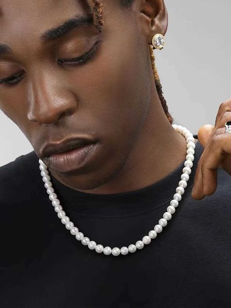 men's accessories 1pc pearl necklace men simple handmade strand bead necklace trendy men jewelry for wedding banquet necklaces, Silver
men's accessories 1pc pearl necklace men simple handmade strand bead necklace trendy men jewelry for wedding banquet necklaces, Silver