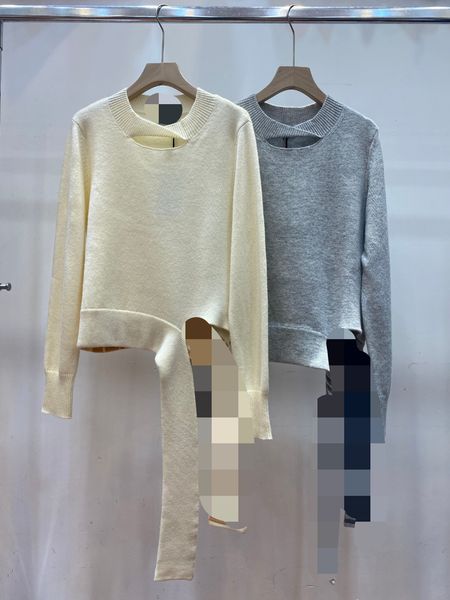725 2023 autumn runway pullover brand same style pullover sweater gray long sleeve crew neck fashion clothes womens qian688, White;black
725 2023 autumn runway pullover brand same style pullover sweater gray long sleeve crew neck fashion clothes womens qian688, White;black