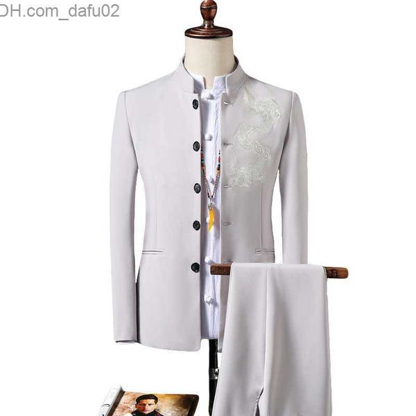 men's tracksuits (jacket+pants) 2022 men's cotton sinicism double set/men's ultra thin fit chinese tune set men's busine, Gray
men's tracksuits (jacket+pants) 2022 men's cotton sinicism double set/men's ultra thin fit chinese tune set men's busine, Gray