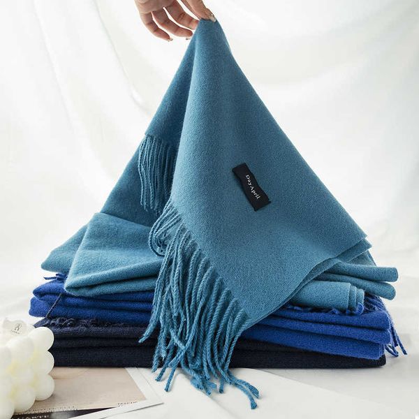 women's strict choice winter versatile solid color korean imitation cashmere tassel shawl thickened protection neck scarf, Blue;gray
women's strict choice winter versatile solid color korean imitation cashmere tassel shawl thickened protection neck scarf, Blue;gray