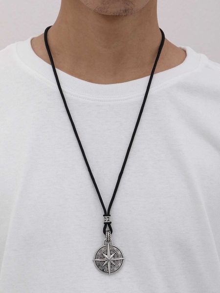 men's accessories fashionable and popular men compass pendant necklace alloy for jewelry gift and for a stylish look, Silver
men's accessories fashionable and popular men compass pendant necklace alloy for jewelry gift and for a stylish look, Silver