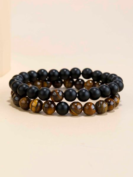 men's accessories fashionable and popular 2pcs men beaded bracelet for jewelry gift and for a stylish look, Black
men's accessories fashionable and popular 2pcs men beaded bracelet for jewelry gift and for a stylish look, Black