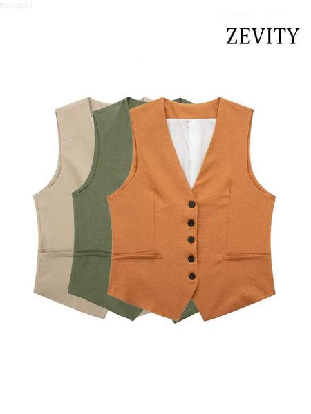 women's jackets zevity women fashion front button linen waistcoat vintage v neck sleeveless female outerwear chic vest ct969 l230724, Black;brown
women's jackets zevity women fashion front button linen waistcoat vintage v neck sleeveless female outerwear chic vest ct969 l230724, Black;brown