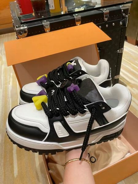 designer trainers shoes luxury trainer maxi little fat low lace-up fashion board shoes men's white blue, Black
designer trainers shoes luxury trainer maxi little fat low lace-up fashion board shoes men's white blue, Black