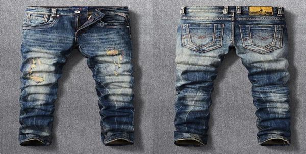 men039s jeans ly vintage fashion men retro blue elastic slim fit ripped embroidery designer casual denim pants2632573
men039s jeans ly vintage fashion men retro blue elastic slim fit ripped embroidery designer casual denim pants2632573