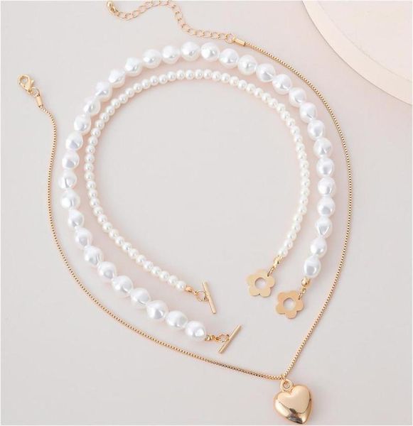 pendant necklaces elegant heart neckalce jewelry for women multilayer gold color chain statememt simulated pearl choker necklace2164979, Silver
pendant necklaces elegant heart neckalce jewelry for women multilayer gold color chain statememt simulated pearl choker necklace2164979, Silver