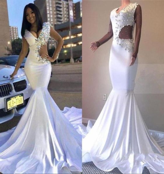 2019 white prom dresses black girls vintage mermaid evening gowns beads crystals ruched long cutaway sides vestidos3944312
2019 white prom dresses black girls vintage mermaid evening gowns beads crystals ruched long cutaway sides vestidos3944312