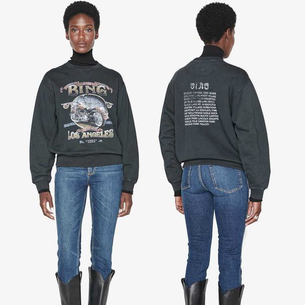 anines bing designers crew neck luxury pure cotton sweatshirt fried snowflake washing motorcycle printed fleece women wear sweater sportswea, Black
anines bing designers crew neck luxury pure cotton sweatshirt fried snowflake washing motorcycle printed fleece women wear sweater sportswea, Black