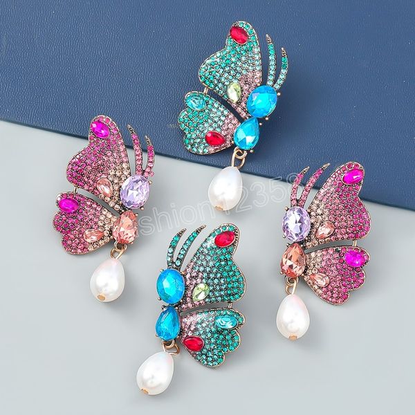 trend metal rhinestone imitation pearl butterfly earrings party elegant jewelry women's earrings, Silver
trend metal rhinestone imitation pearl butterfly earrings party elegant jewelry women's earrings, Silver