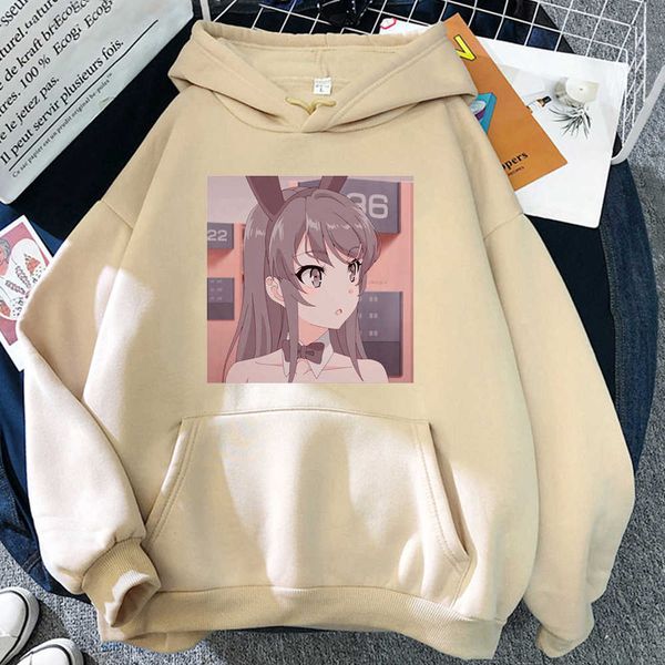 hoodies sakurajima mai rabbit girl cosplay hoodie for men vintage hip hop men's harajuku sweatshirt casual mai anime clothes, Black
hoodies sakurajima mai rabbit girl cosplay hoodie for men vintage hip hop men's harajuku sweatshirt casual mai anime clothes, Black