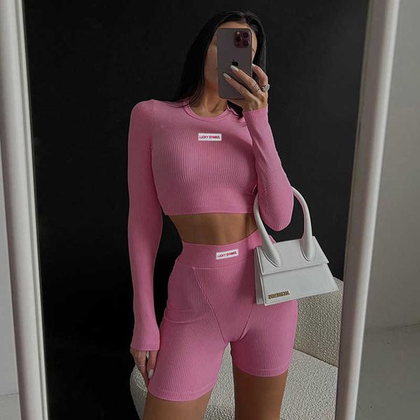 womens knitted long-sleeved printed high waist shorts suit women's spring women's fashion casual two-piece set, White
womens knitted long-sleeved printed high waist shorts suit women's spring women's fashion casual two-piece set, White
