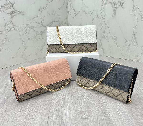 546585 real leather 2g chain wallet crossbody bags pink black white solid color covers gold chain bags clutch with box size w19xh10xd3.5cm, Red;black
546585 real leather 2g chain wallet crossbody bags pink black white solid color covers gold chain bags clutch with box size w19xh10xd3.5cm, Red;black