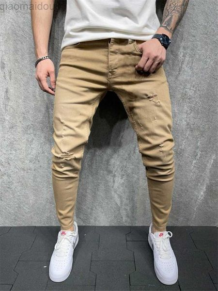men's jeans mens jeans elastic fashion slim skinny casual pants trousers jean male green black blue 221118 l230725
men's jeans mens jeans elastic fashion slim skinny casual pants trousers jean male green black blue 221118 l230725