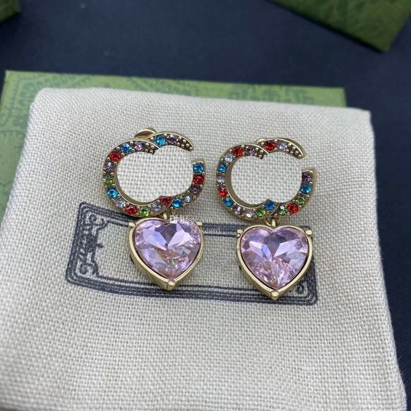 gorgeous vintage earrings stylish love pendant earrings charm colored diamond studs pink crystal eardrops embossed stamp dangler with box, Golden
gorgeous vintage earrings stylish love pendant earrings charm colored diamond studs pink crystal eardrops embossed stamp dangler with box, Golden
