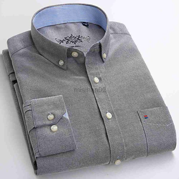 men's casual shirts men's fashion long sleeve solid oxford shirt single patch pocket simple design casual standard-fit button-down, White;black
men's casual shirts men's fashion long sleeve solid oxford shirt single patch pocket simple design casual standard-fit button-down, White;black