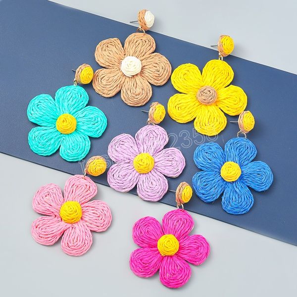 summer fashion metal raffia floral earrings women's exaggerated pendant earrings party accessories, Silver
summer fashion metal raffia floral earrings women's exaggerated pendant earrings party accessories, Silver