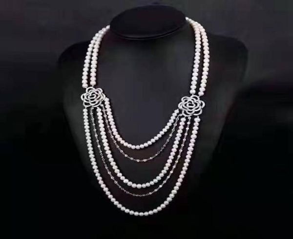 handmade 5strands white freshwater cultured pearl micro inlay zircon rose accessories sweater necklace long 4552 cm8631326, Silver
handmade 5strands white freshwater cultured pearl micro inlay zircon rose accessories sweater necklace long 4552 cm8631326, Silver