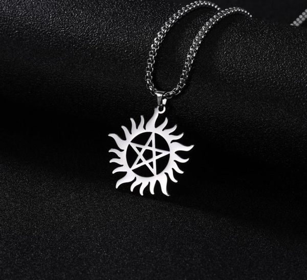 skyrim stainless steel shining sun pentagram pendant necklace supernatural dean statement box chain necklaces jewelry for men2893412, Silver
skyrim stainless steel shining sun pentagram pendant necklace supernatural dean statement box chain necklaces jewelry for men2893412, Silver
