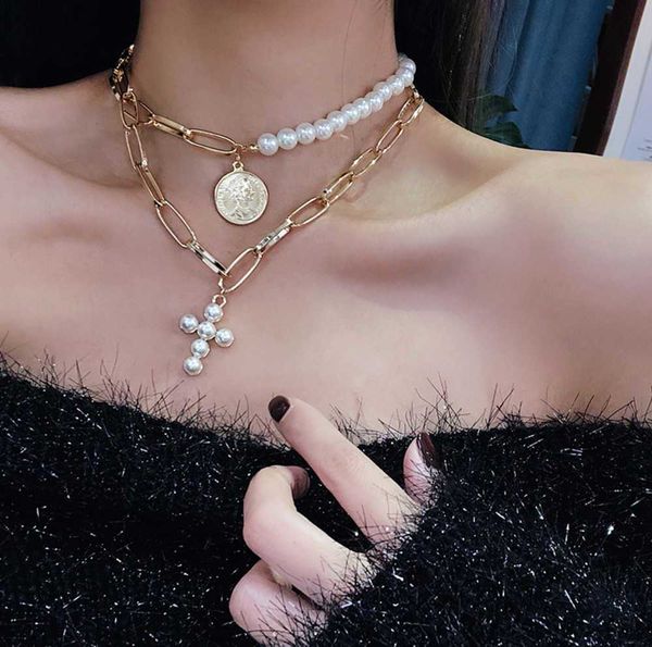 chokers design imitation pearls choker necklace female cross pendant necklaces women gold color 2019 fashion summer coin jewelry, Golden;silver
chokers design imitation pearls choker necklace female cross pendant necklaces women gold color 2019 fashion summer coin jewelry, Golden;silver