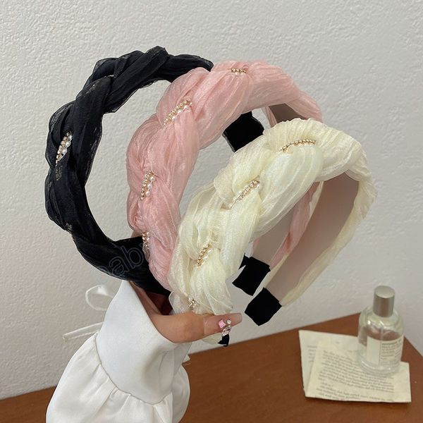 fashion headband for women handmade diamond chain braided turban classic headwear for solid color hair accessories, Slivery;white
fashion headband for women handmade diamond chain braided turban classic headwear for solid color hair accessories, Slivery;white