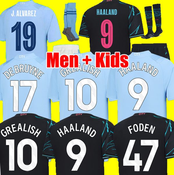23 24 haaland soccer jerseys grealish mans alvarez fans player version de bruyne foden 2023 2024 football shirt kids kit sets uniform, Black;yellow
23 24 haaland soccer jerseys grealish mans alvarez fans player version de bruyne foden 2023 2024 football shirt kids kit sets uniform, Black;yellow