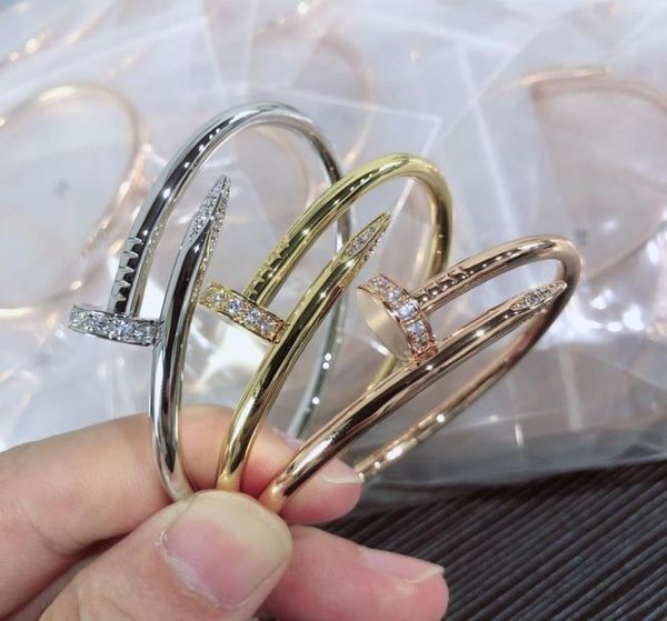 women men nail love bracelet bangle titanium steel plated 18k gold bracelet inlay diamond wedding jewelry gift5462074, Black
women men nail love bracelet bangle titanium steel plated 18k gold bracelet inlay diamond wedding jewelry gift5462074, Black