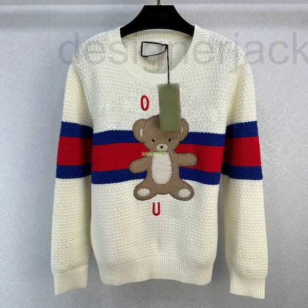 women's sweaters designer women knits with bear letter embroidery cashmere milan runway crop shirt high end elasticity pullover jumper, White;black
women's sweaters designer women knits with bear letter embroidery cashmere milan runway crop shirt high end elasticity pullover jumper, White;black