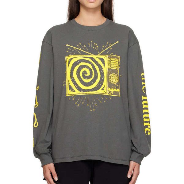 23ss designer t shirt new yellow pullover casual print embroidery cotton gannis long sleeve women tees fashion, White
23ss designer t shirt new yellow pullover casual print embroidery cotton gannis long sleeve women tees fashion, White
