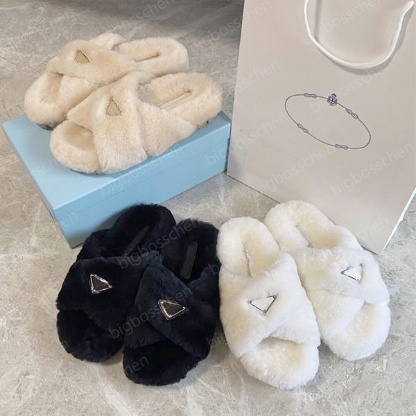 designer fur slide slippers men's women's triangle label cross wool slippers fluffy shearling luxury trendy slippers trendy fur sa, Black
designer fur slide slippers men's women's triangle label cross wool slippers fluffy shearling luxury trendy slippers trendy fur sa, Black