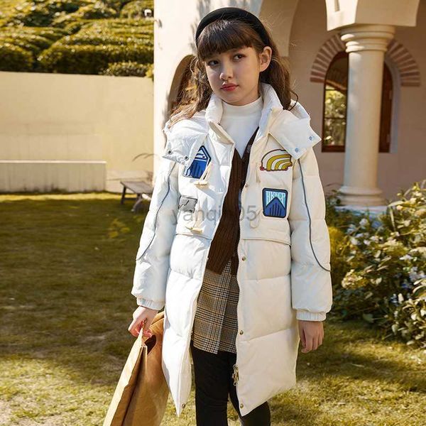 down coat fashion label down jacket for girls winter med-length new fashion coat thick warm hooded for teenager casual snowsuit 4-12 y hkd23, Blue;gray
down coat fashion label down jacket for girls winter med-length new fashion coat thick warm hooded for teenager casual snowsuit 4-12 y hkd23, Blue;gray