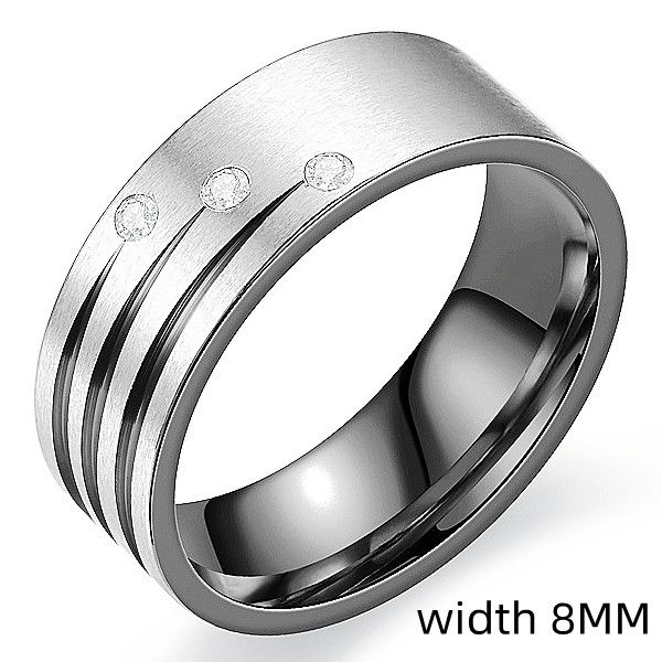 vintage mens ring stainless steeel groove cubic zirconia design rings jewelry gift for men women boyfriend girlfriend yw402, Silver
vintage mens ring stainless steeel groove cubic zirconia design rings jewelry gift for men women boyfriend girlfriend yw402, Silver