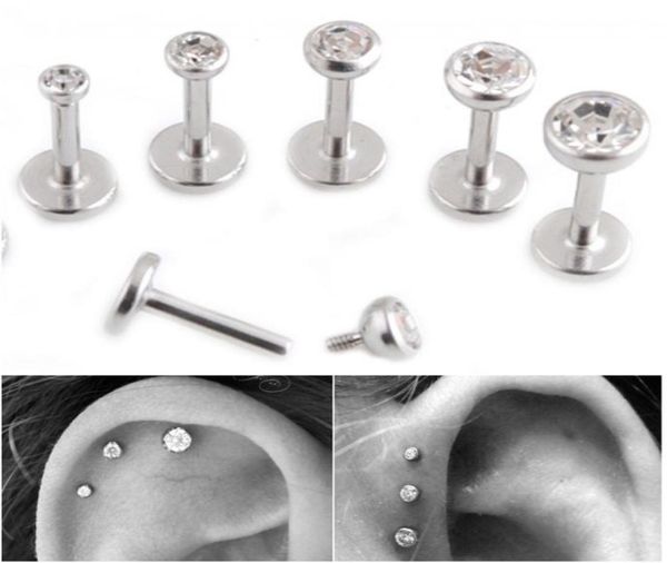 gem lip stud cartilage helix tragus clear crystal ear labret piercing earring bar internally threaded 16g diamond lip ring lot sur9909543, Black
gem lip stud cartilage helix tragus clear crystal ear labret piercing earring bar internally threaded 16g diamond lip ring lot sur9909543, Black
