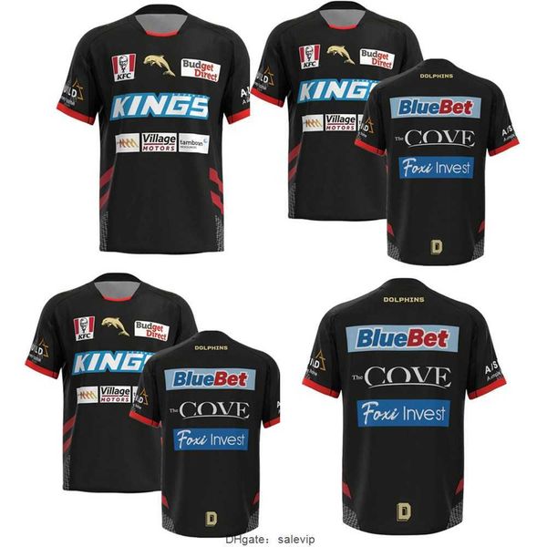2023 dolphins mens training jersey black 2023/24 dolphins home rugby training jersey shorts size s---5xl, White;black