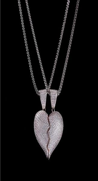 1 pair halfheart pendant necklace cz bling pendant micro pave cubic zirconia simulated diamonds couple valentine gift4864589, Silver
1 pair halfheart pendant necklace cz bling pendant micro pave cubic zirconia simulated diamonds couple valentine gift4864589, Silver